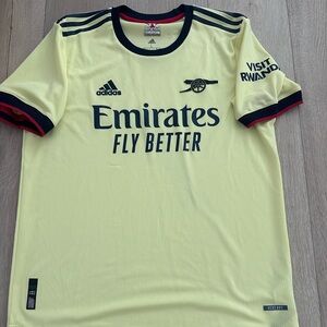 2021-22 ARSENAL AUTHENTIC AWAY Jersey - Yellow Player Version Large Saka #7